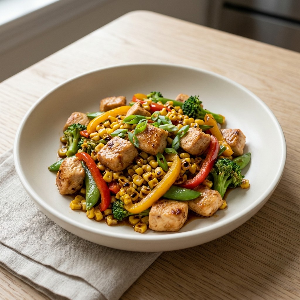 Generated food photo of Quick Chicken Vegetable Stir-Fry