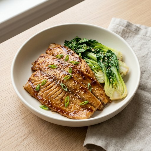 Generated food photo of Miso-Glazed Cod with Bok Choy